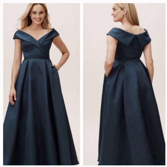 BHLDN Camryn Dress/Gown Navy Blue